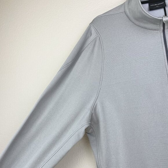 Galvin Green Men's XXL Insula Lite Grey Quarter Zip Long Sleeve Top Turtleneck - Picture 5 of 15